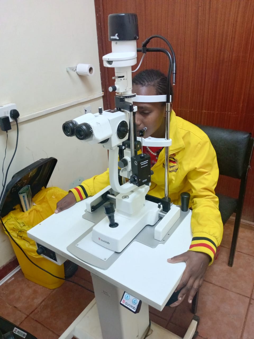 Taking one of the sponsored girls for eye check up.